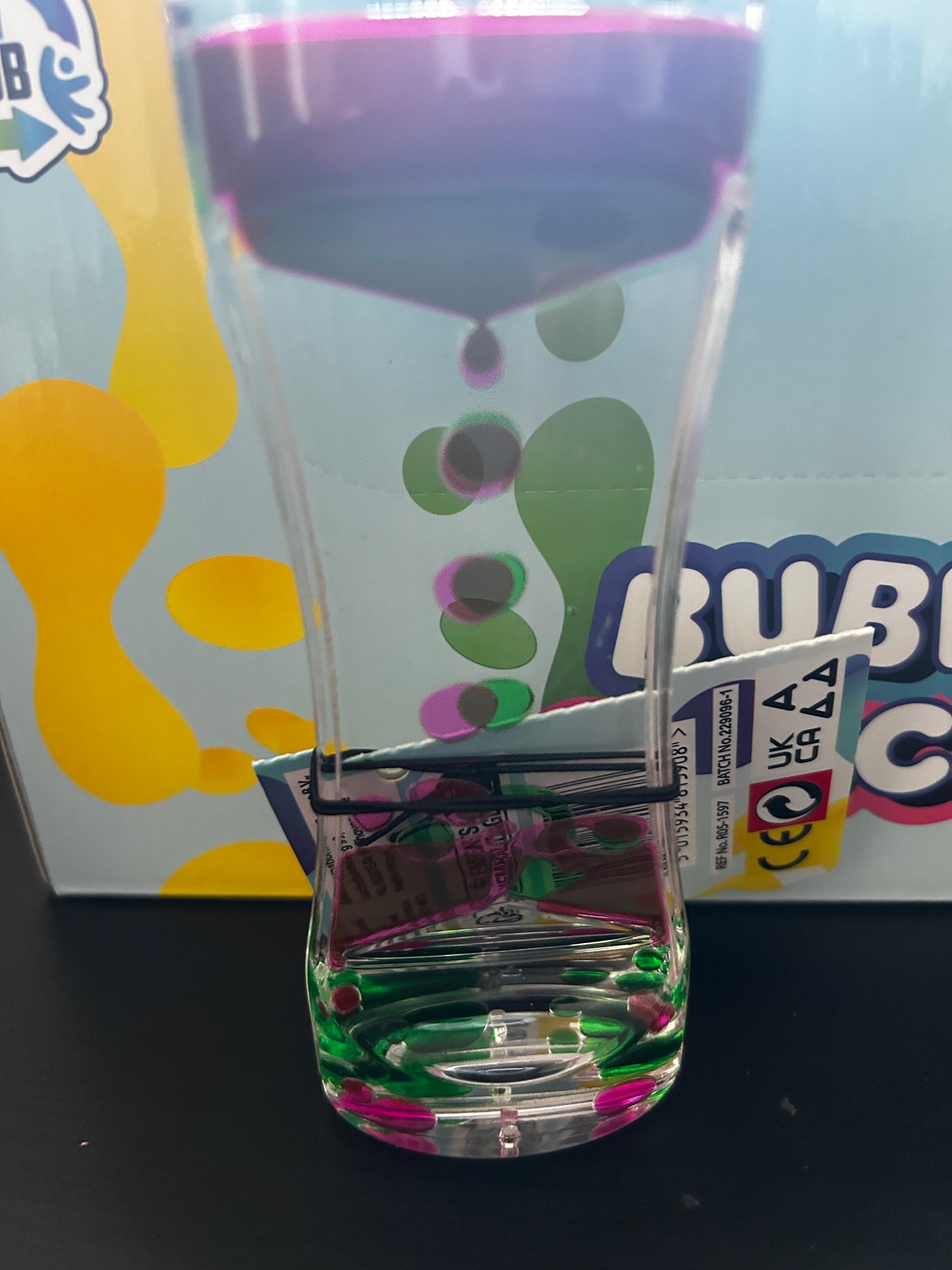 Bubble cascade liquid timer