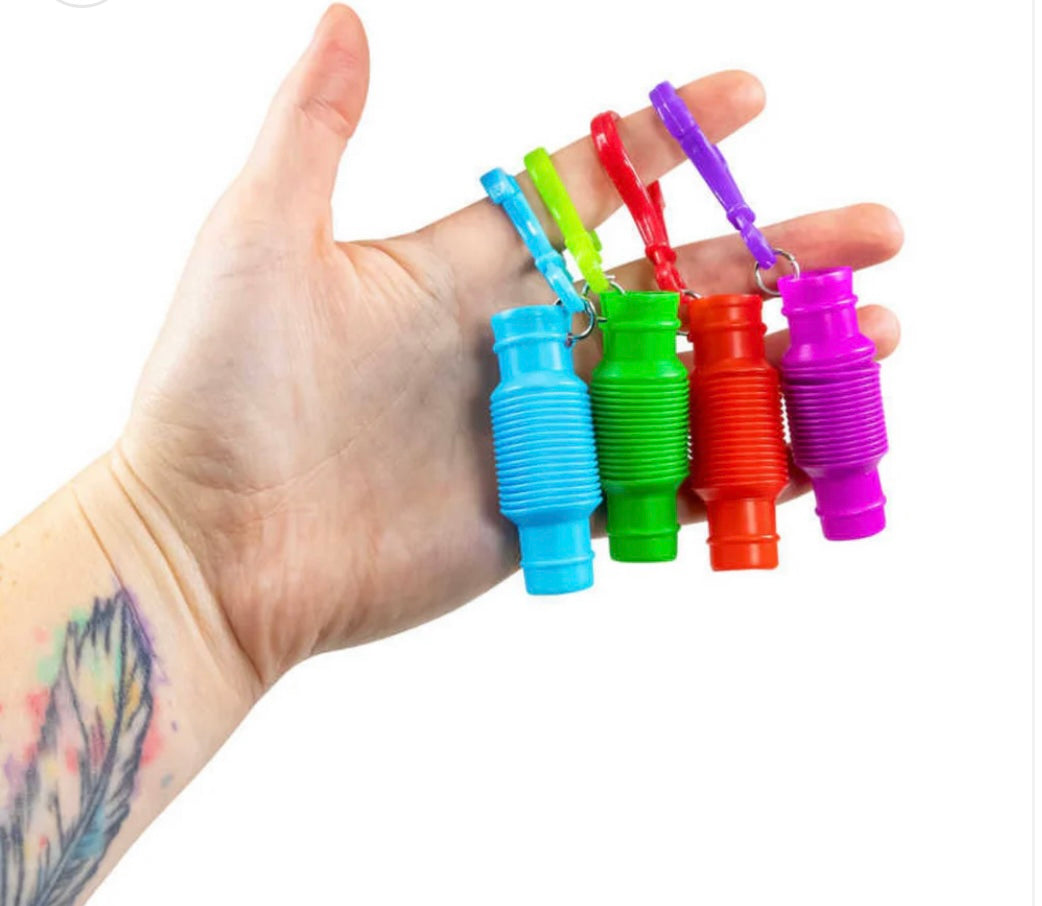 Mini poptube fidget keychain