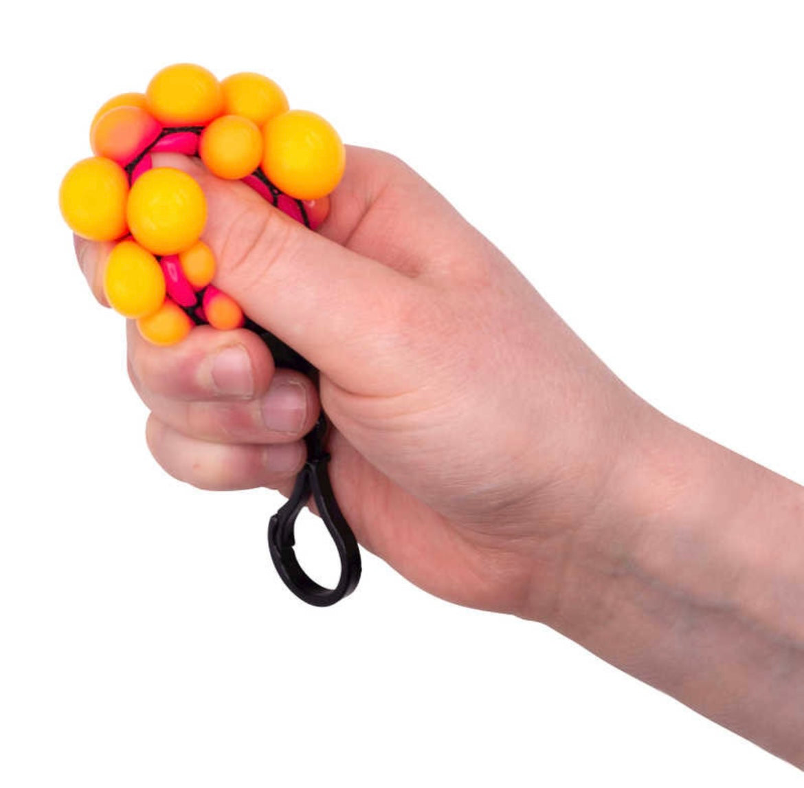 Squishy meshball keychain