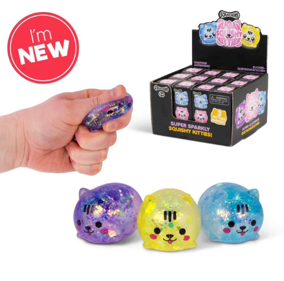 Scrunchems sugar squishy kitties 3pack