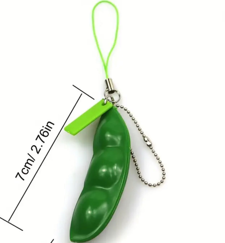 Peas in pod keychain