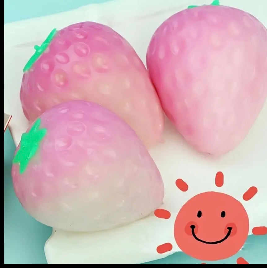 Colour changing strawberry stressball