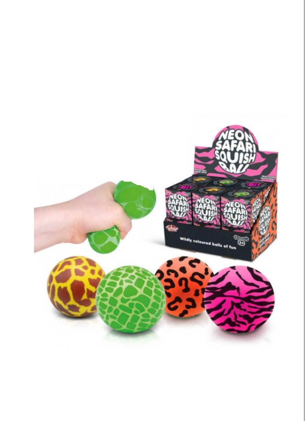 Scrunchems neon safari squish ball