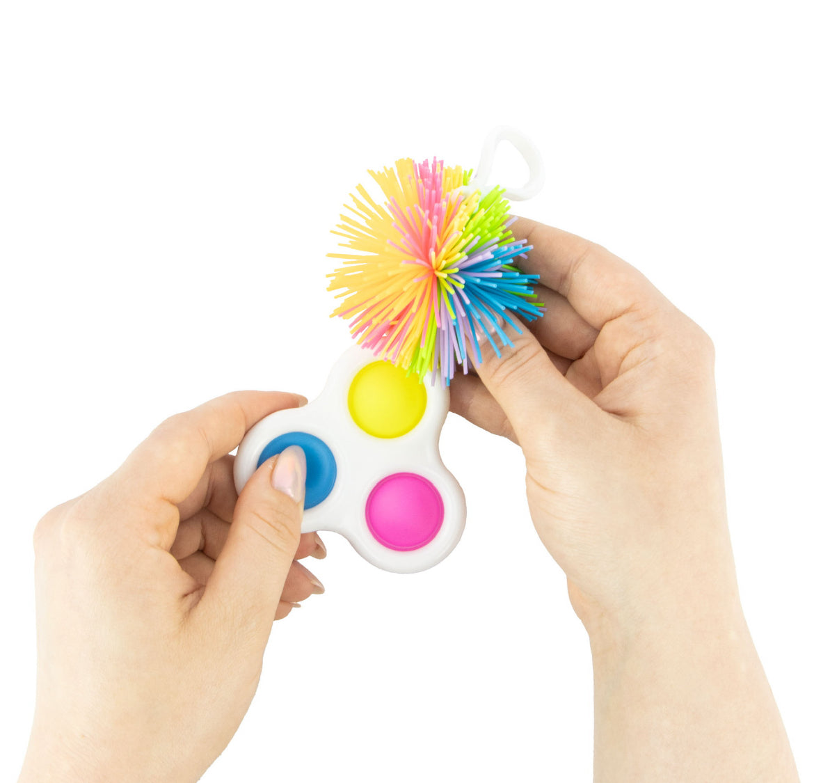 Pompom popper keychain