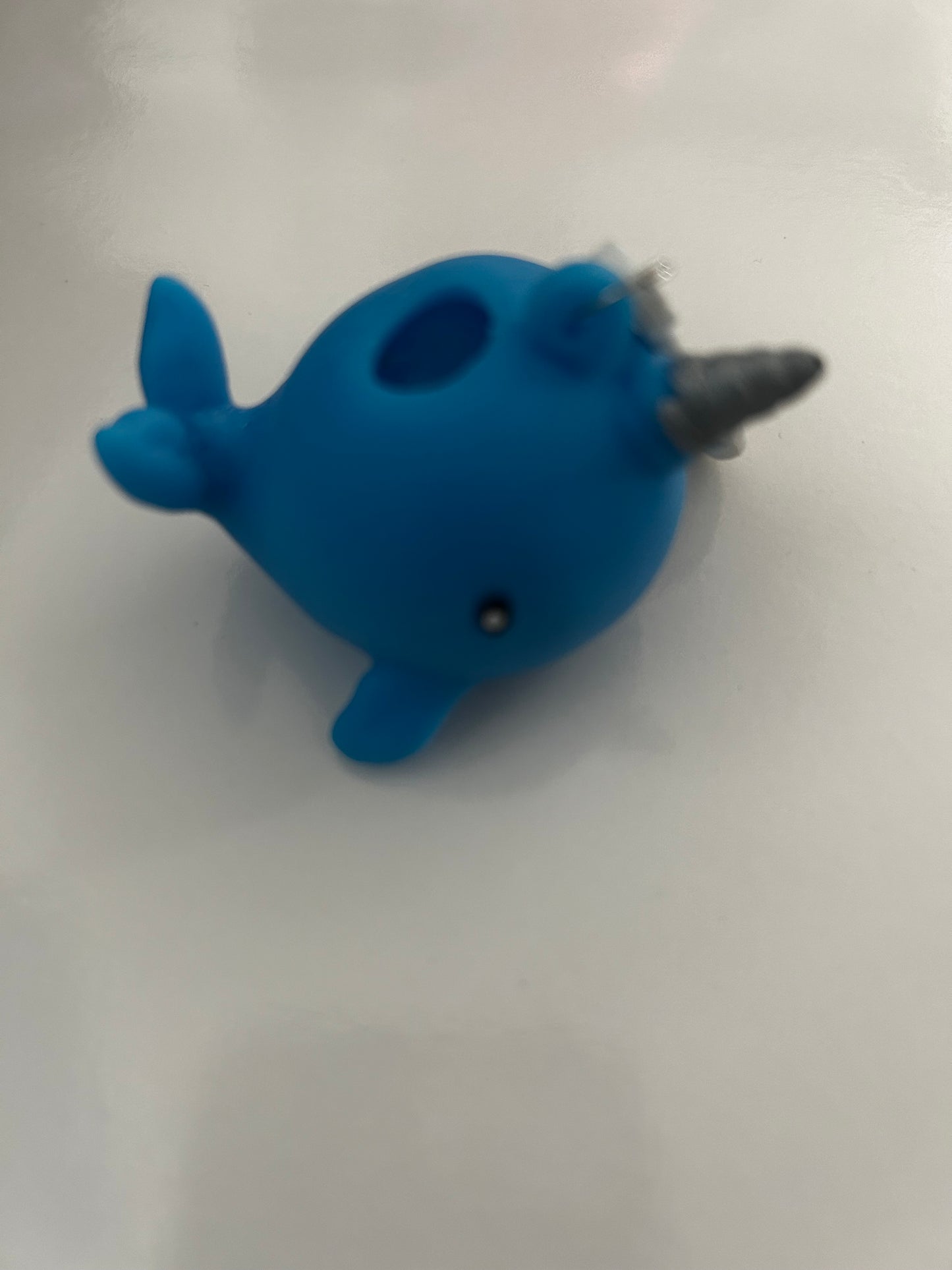 Cute narwhal bag clip keychain