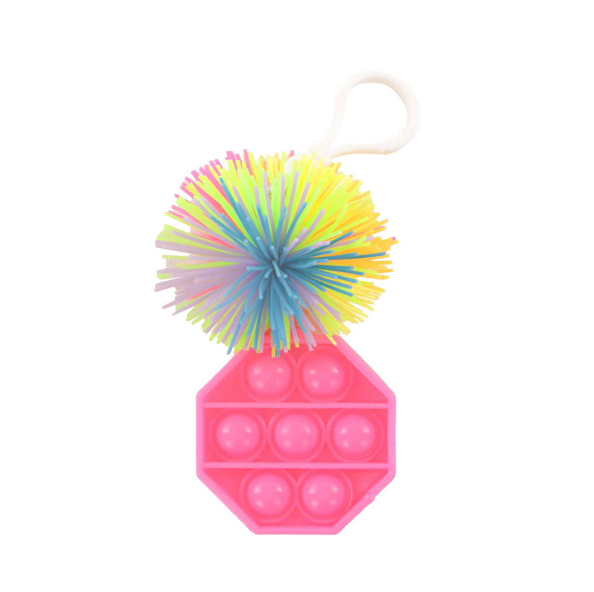 Pompom popper keychain