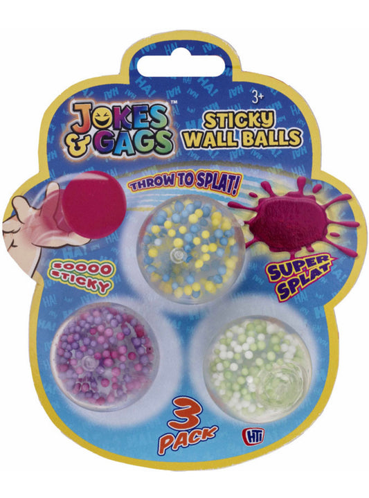 Jokes and gags sticky wall balls