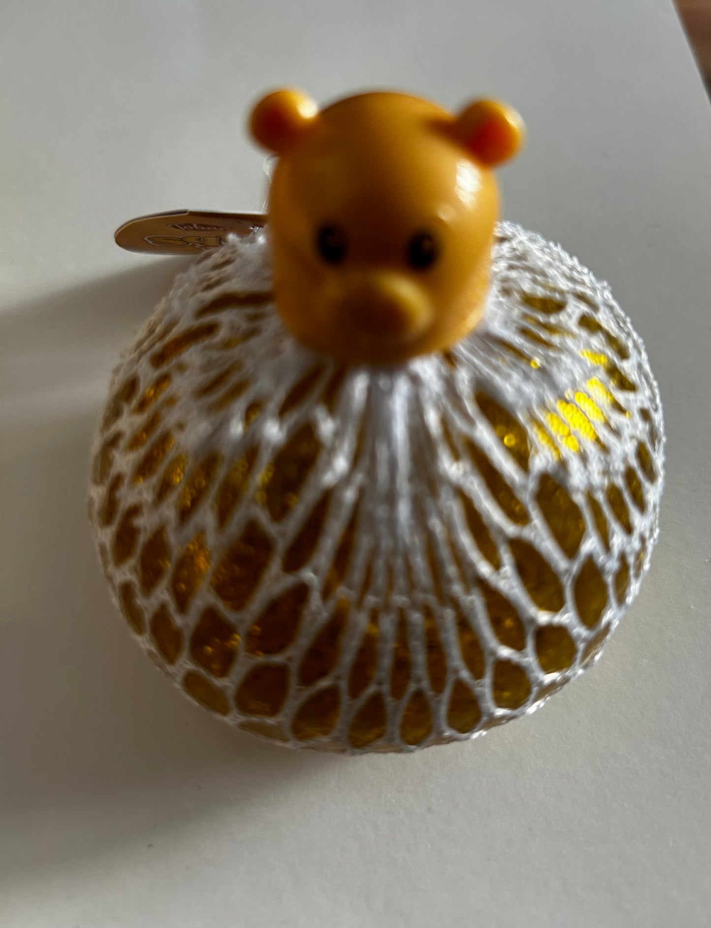 Squishy mesh gold bear