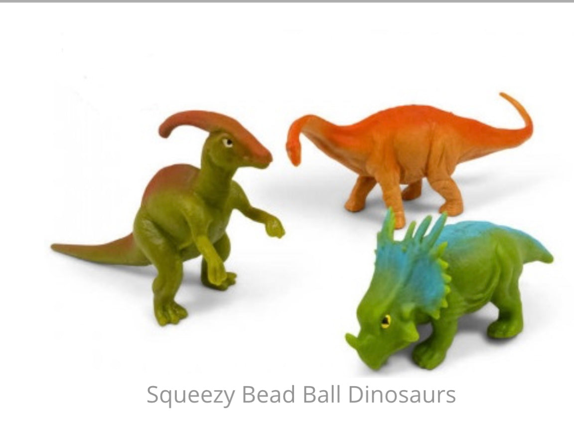 Dinosaur squeezy beads