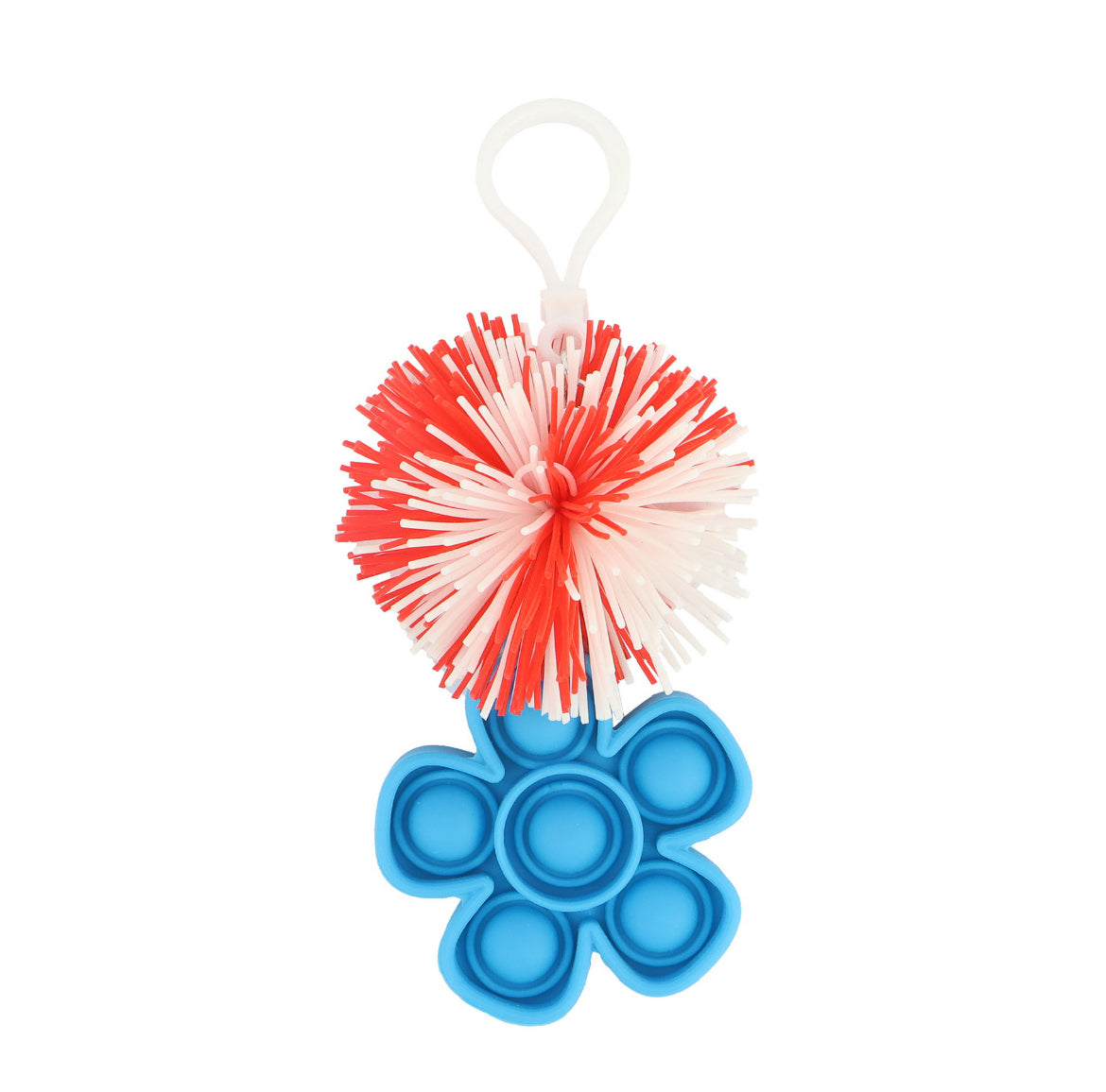 Pompom popper keychain