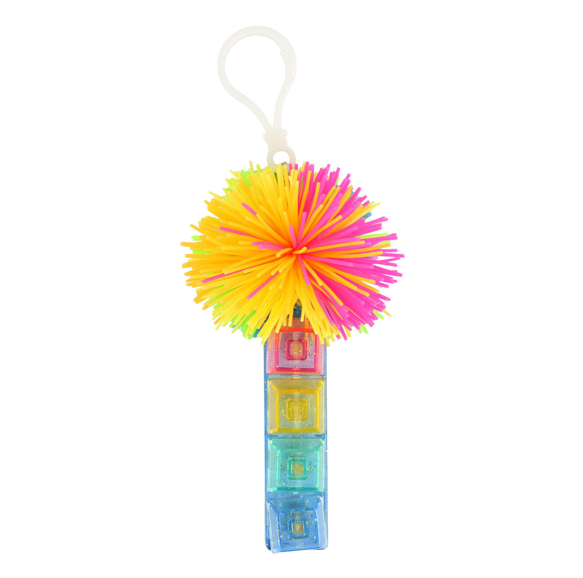 Pompom popper keychain