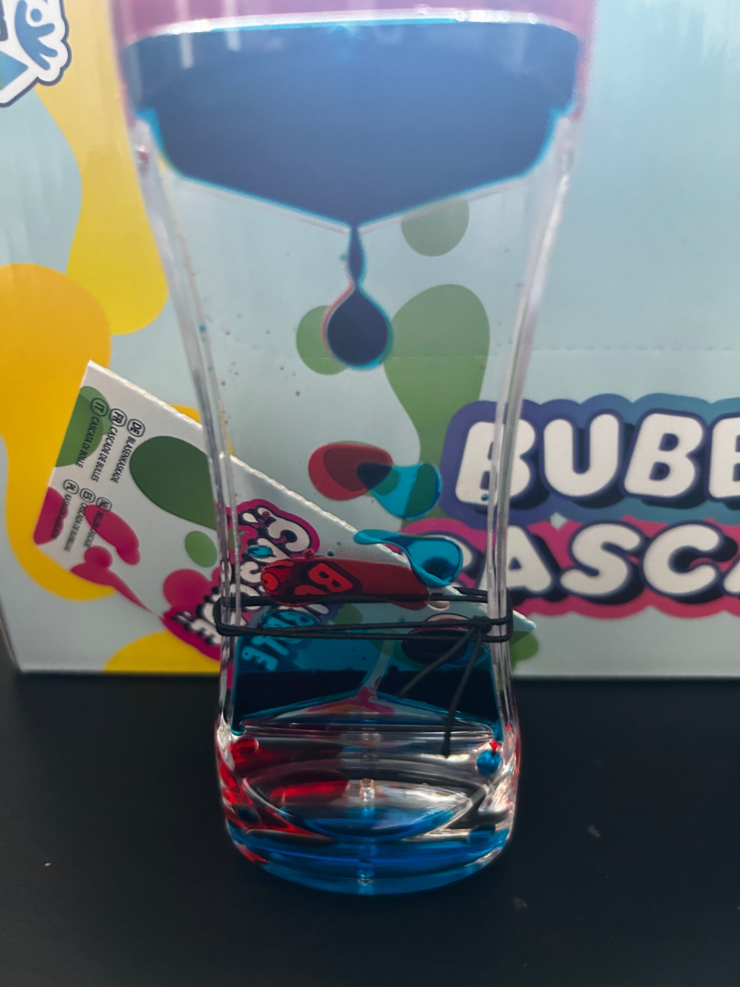 Bubble cascade liquid timer