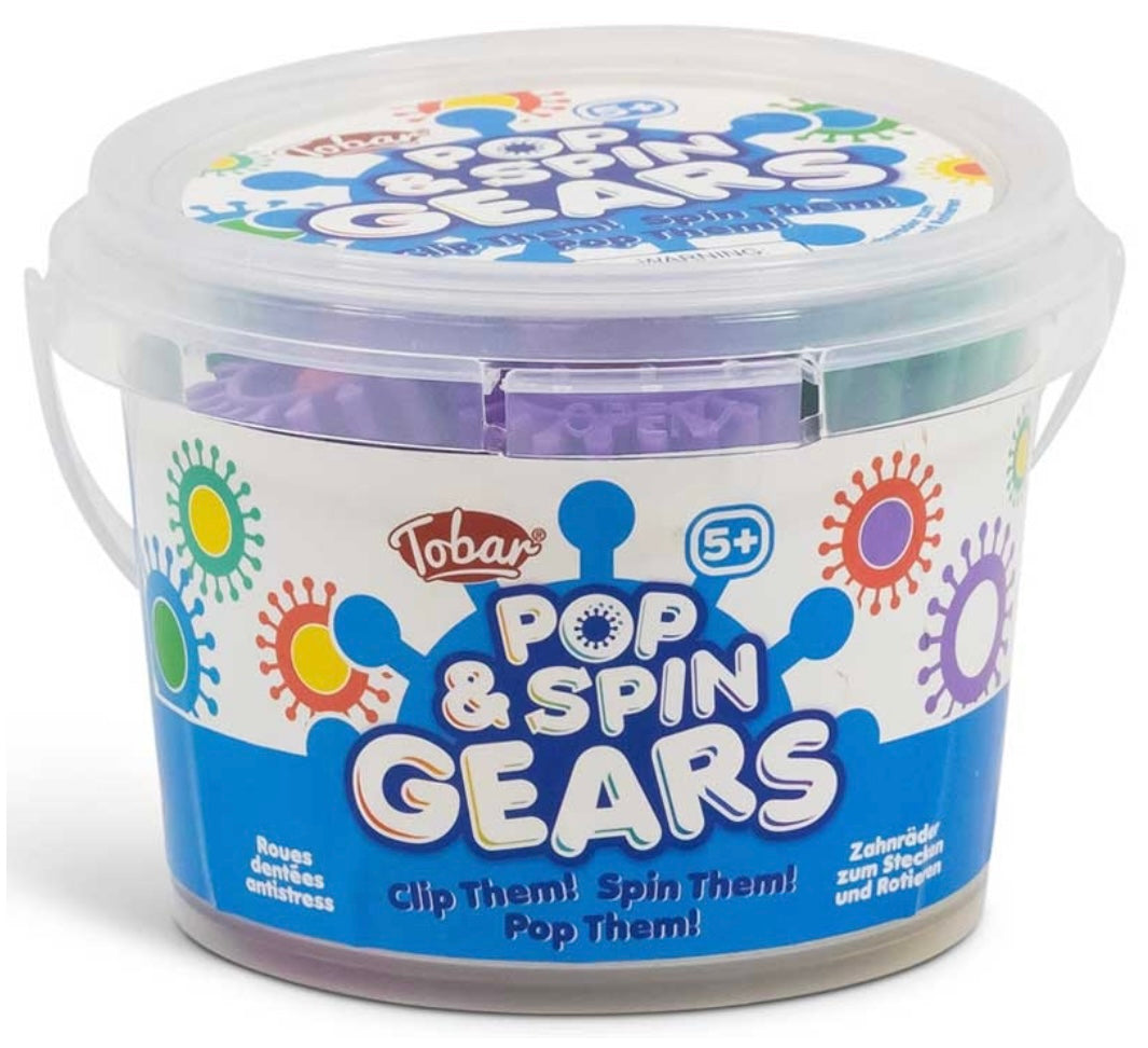 Pop and spin gears fidget