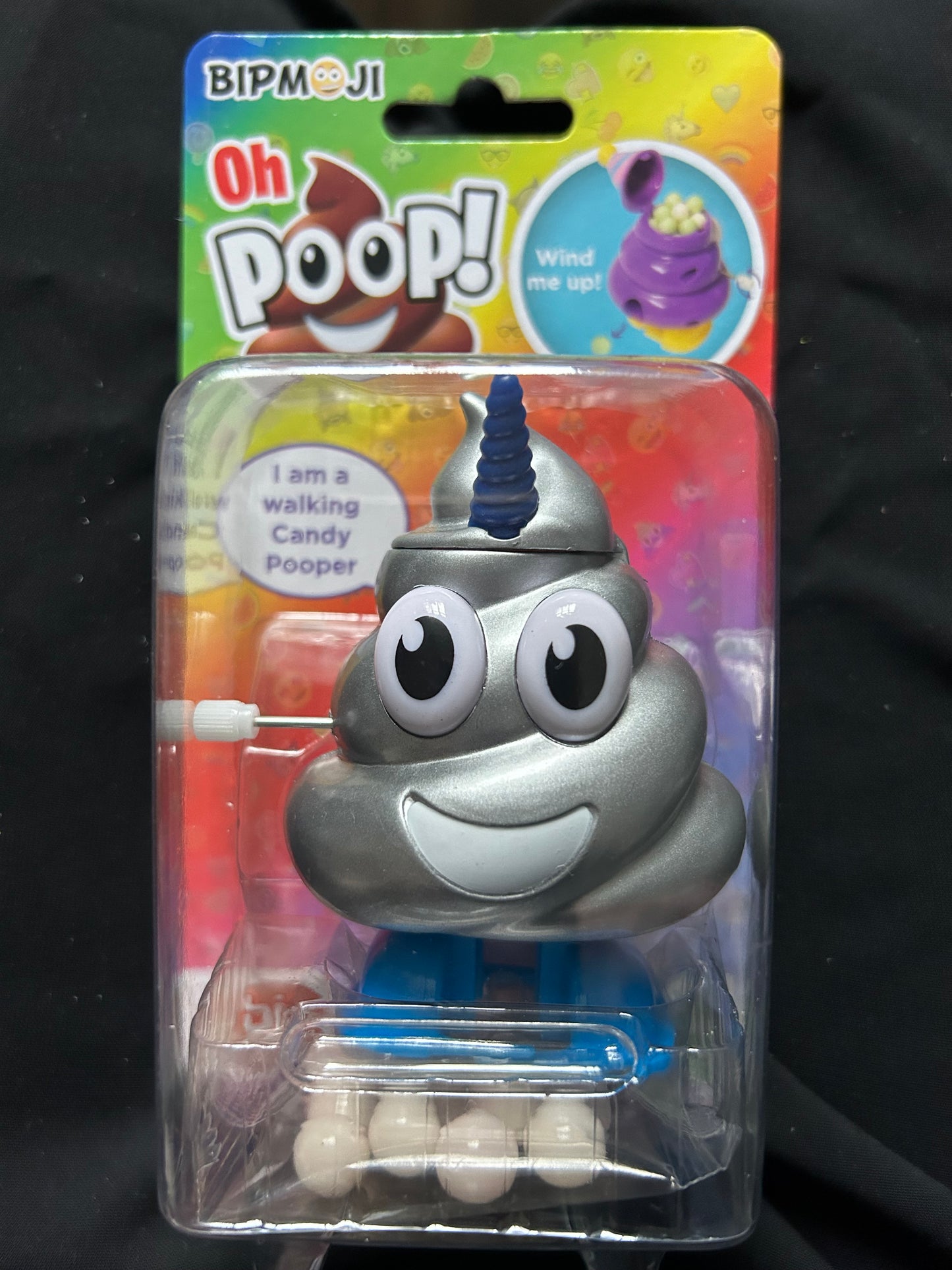 Bipmoji oh poop wind up candy dispenser