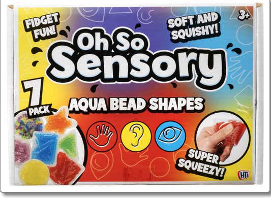 Oh so sensory aqua beads shapes