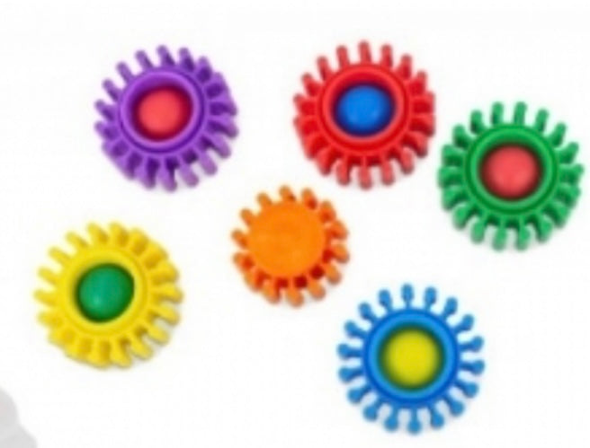 Pop and spin gears fidget