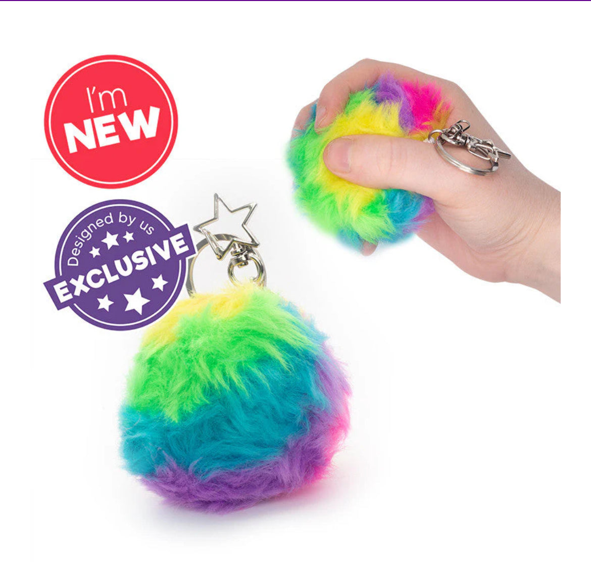 Scrunchems furry squishy keychain