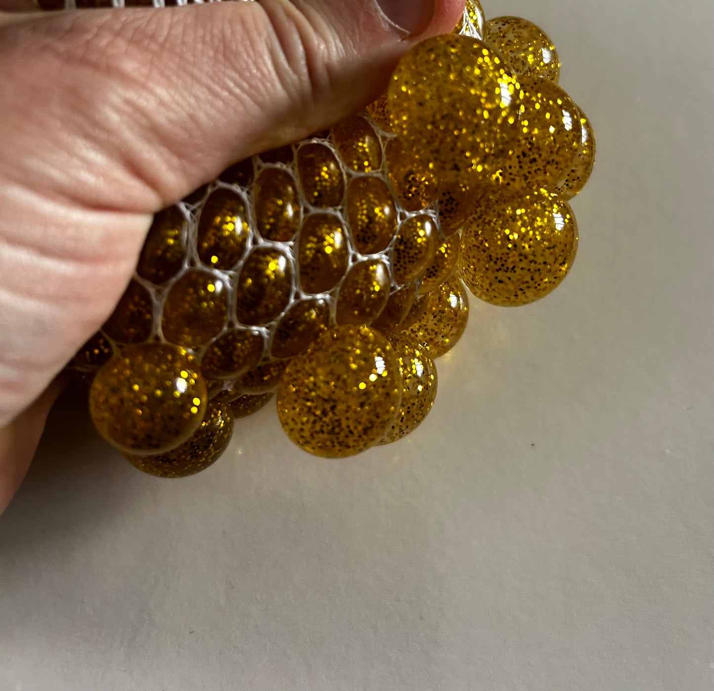 Squishy mesh gold bear