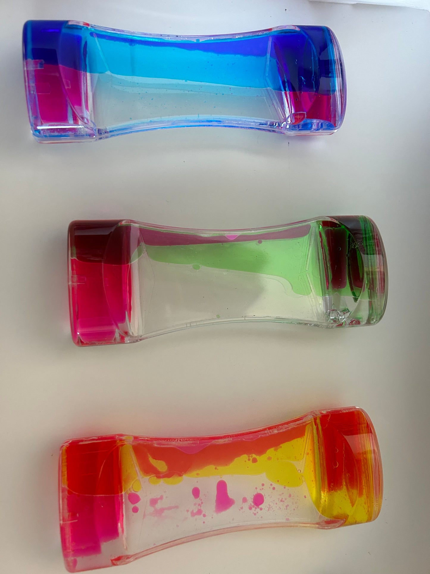 Two coloured oil liquid timers