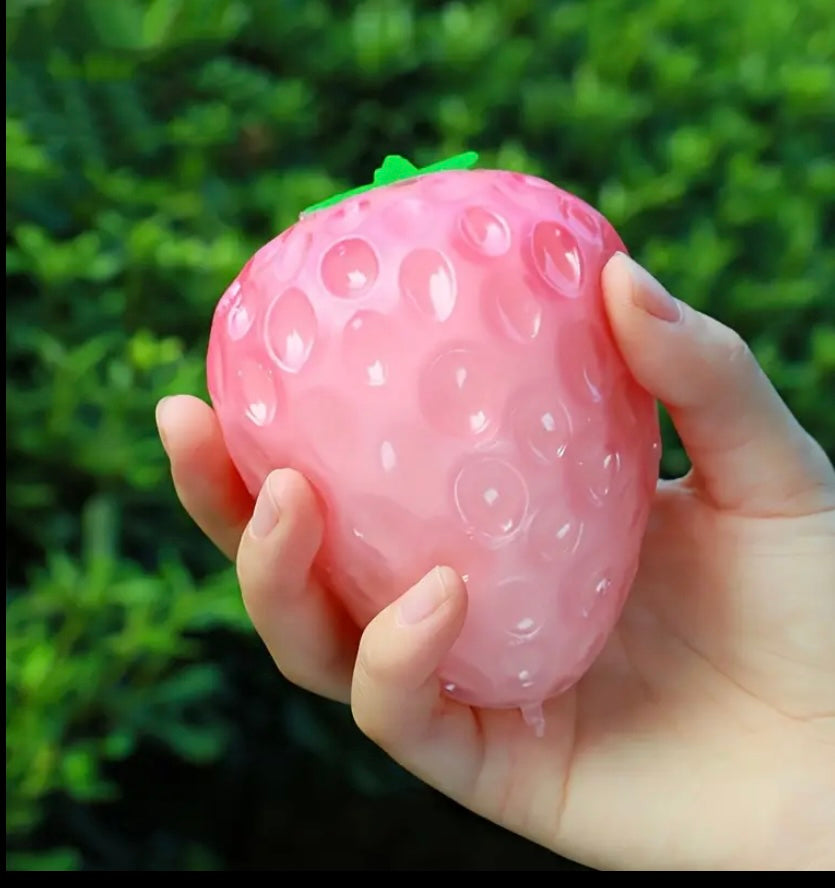 Colour changing strawberry stressball