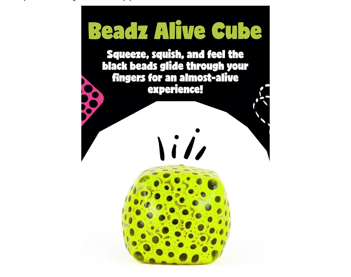 Beadz alive neon squishy cube