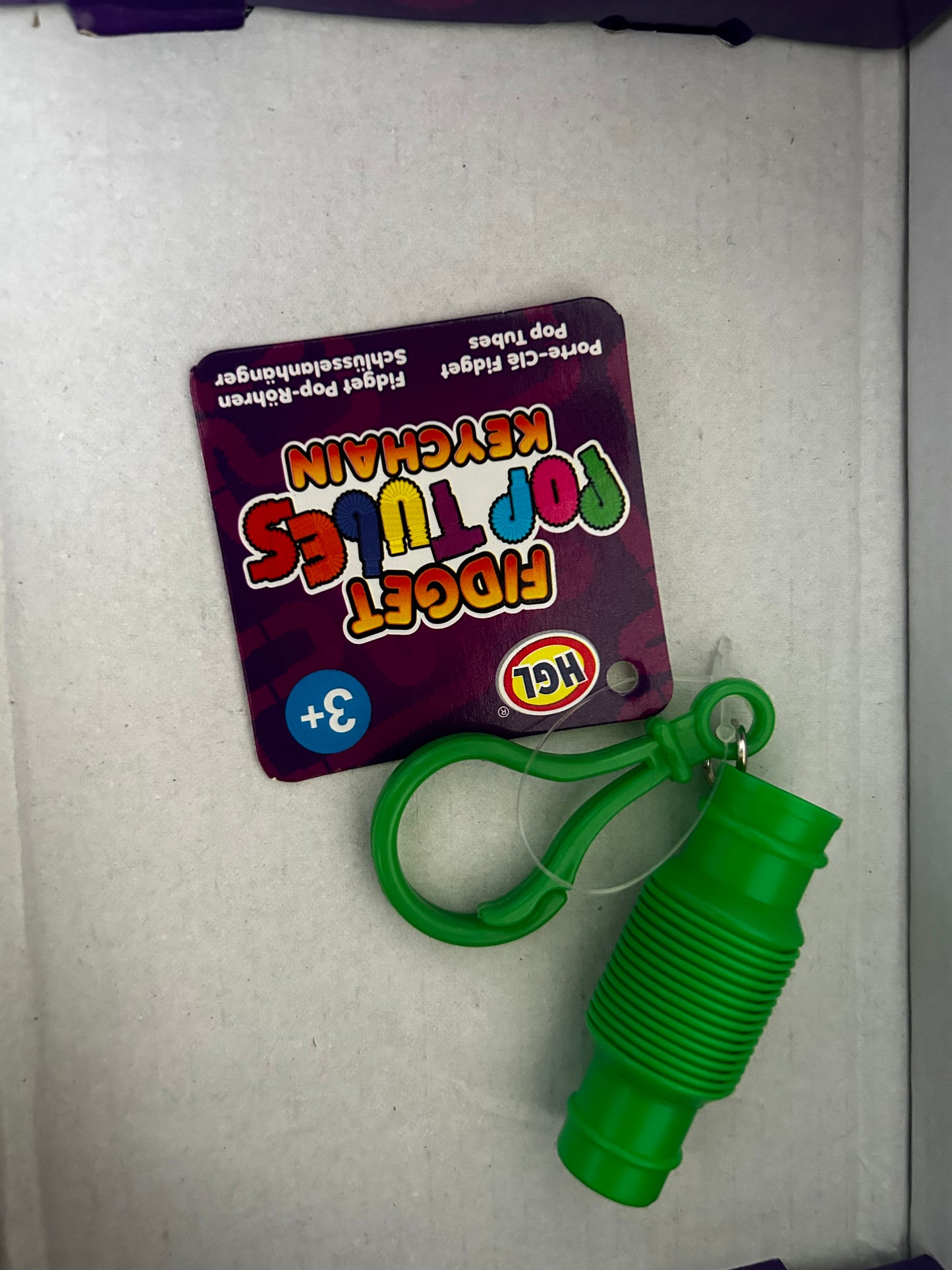 Mini poptube fidget keychain