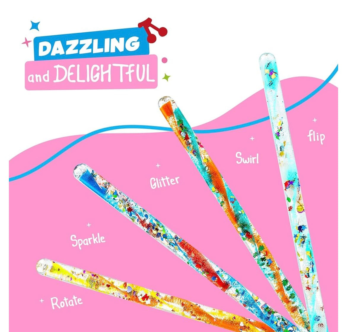 32cm Sparkly glitter wand