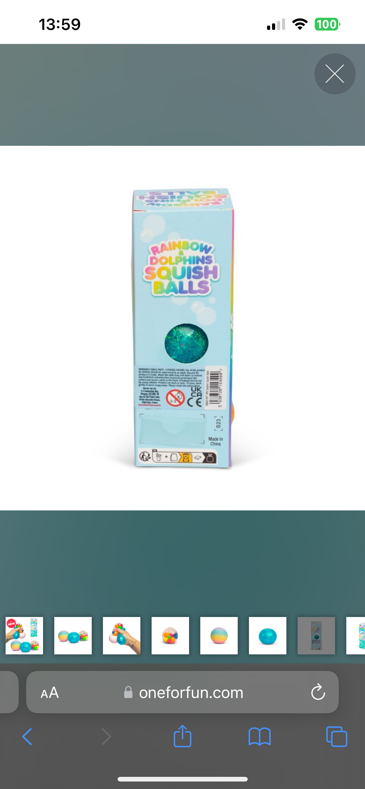 Scrunchems rainbow and dolphin squish ball