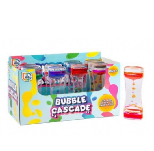 Bubble cascade liquid timer