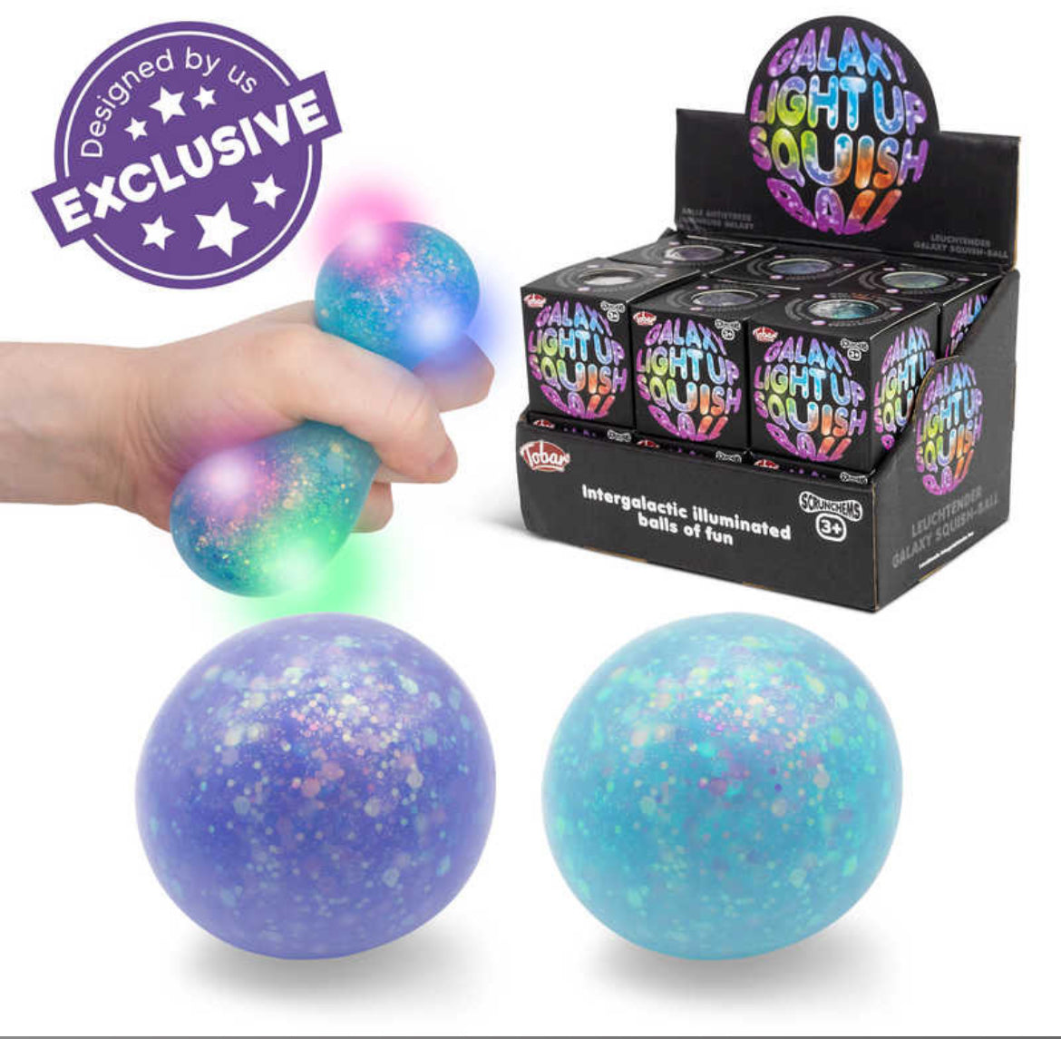 Scrunchems flashing galaxy ball