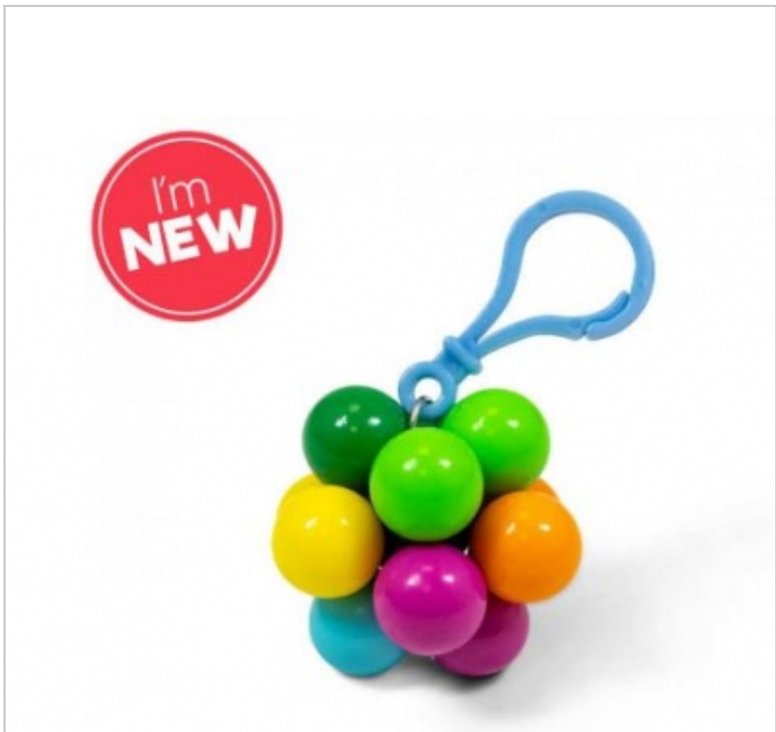 Atomic fidget ball keychain