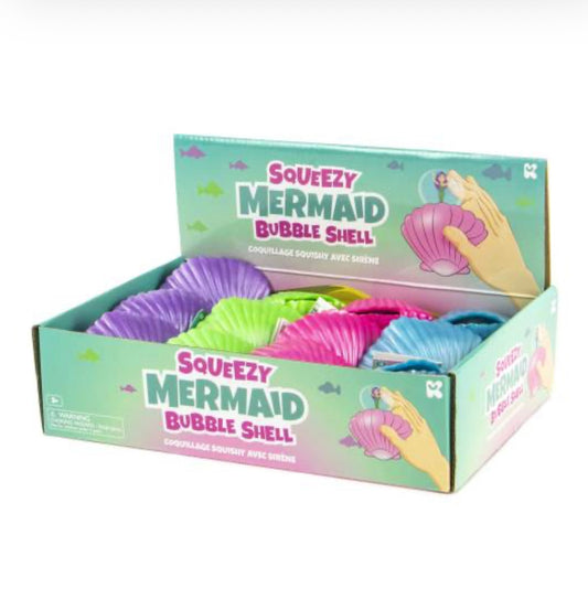 Squeezy mermaid bubble shell