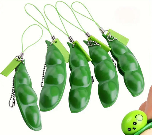 Peas in pod keychain