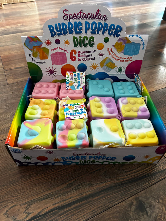 Bubble poppers poppit dice