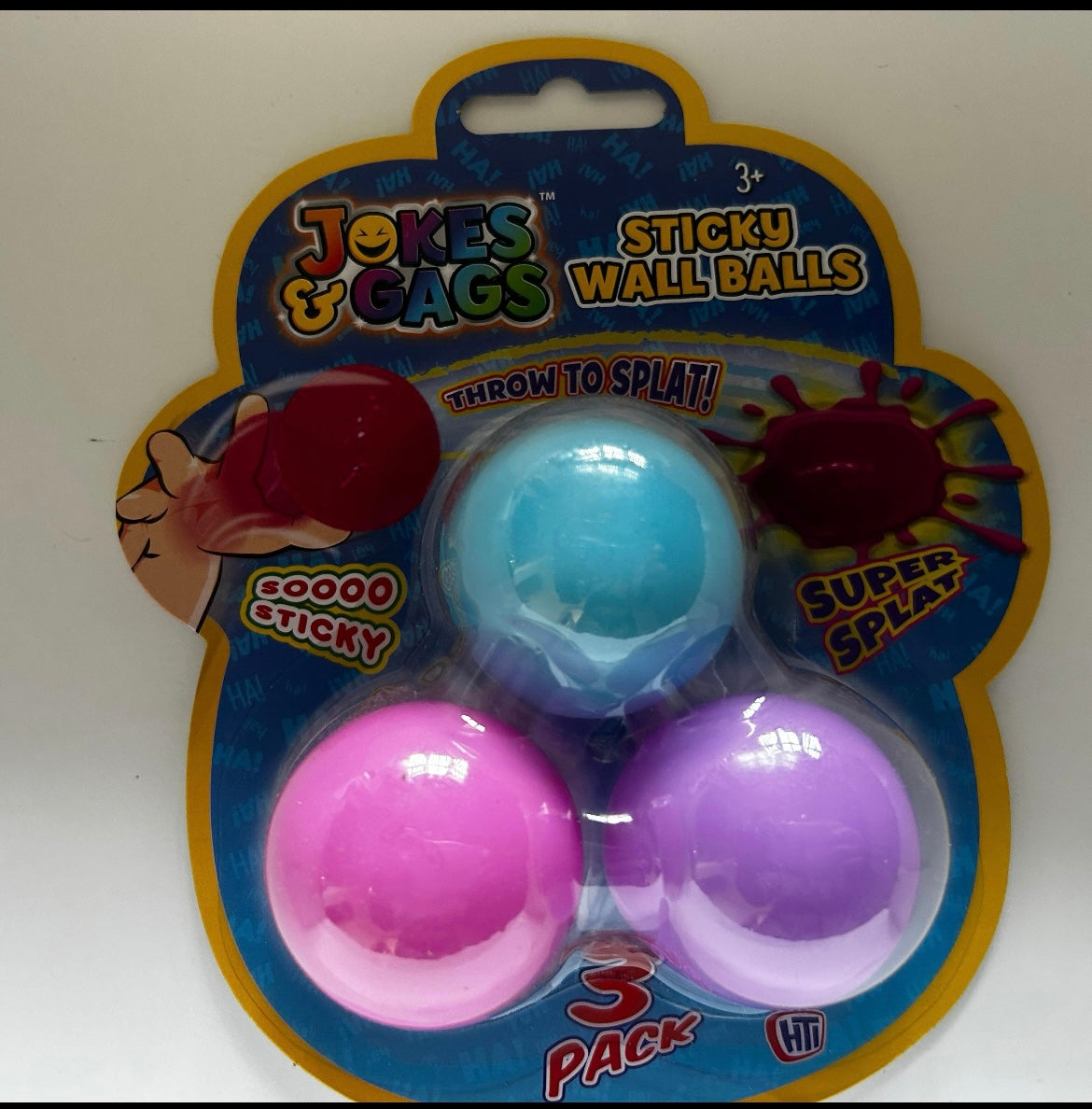 Jokes and gags sticky wall balls