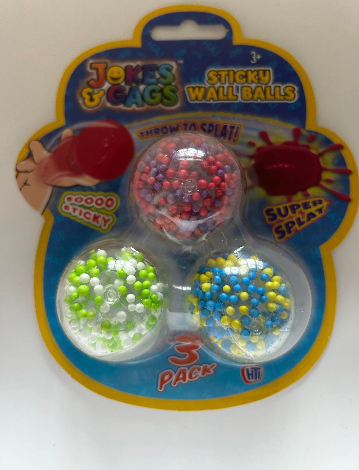 Jokes and gags sticky wall balls