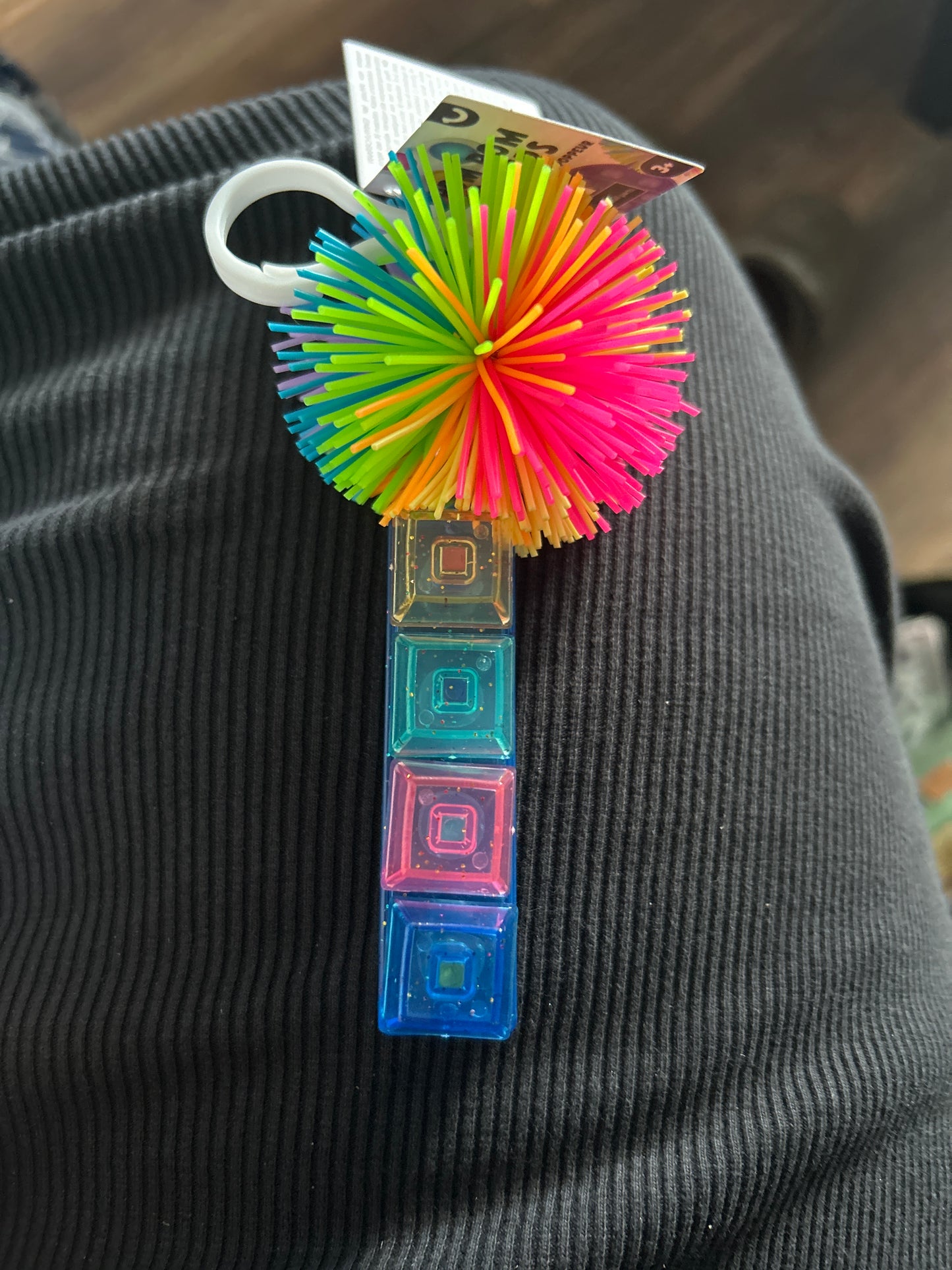 Pompom popper keychain